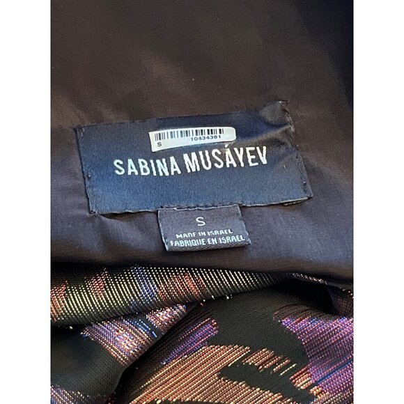 Sabina Musayev Shimmer Top in Black Small Womens Blouse - Picture 9 of 13